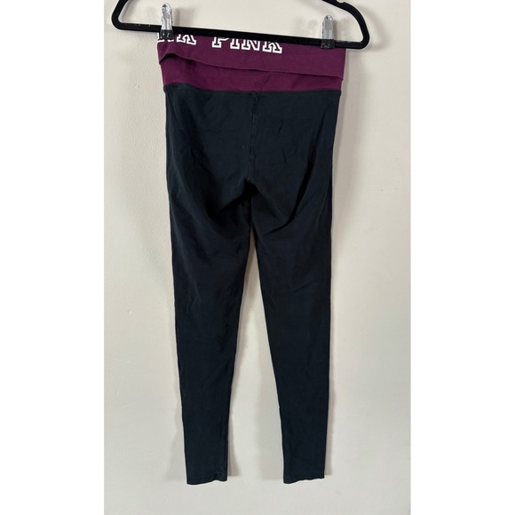 Pink Yoga Juniors XS Y2K Yoga Leggings by Victorias Secret Foldover Waistband - Picture 3 of 8